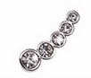 ORECCHINO POST FORATURA EAR-CUFF 5 CRYSTALS ARTICOLO BJT952 - Farmacia Del Monaco