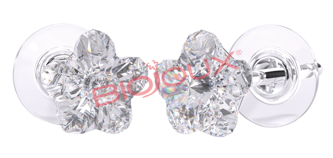ORECCHINO POST FORATURA SWAROVSKI CRYSTAL FLOWER ARTICOLO BJT963 - Farmacia Del Monaco