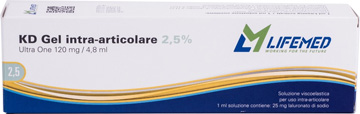 SIRINGA INTRA-ARTICOLARE KD GEL ACIDO IALURONICO 2,5% ULTRA ONE 120 MG/4,8 ML - Farmacia Del Monaco