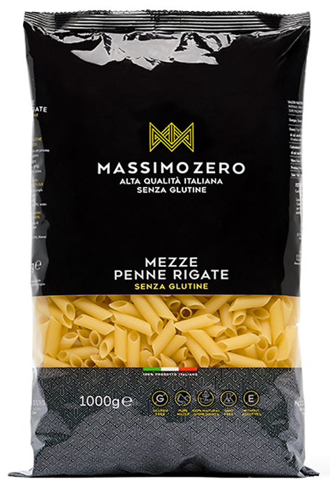 MASSIMO ZERO MEZZE PENNE RIGATE 1 KG - Farmacia Del Monaco