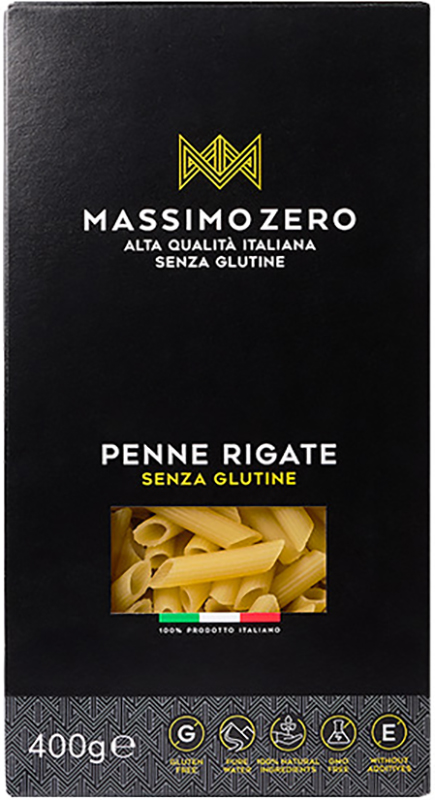 MASSIMO ZERO MEZZE PENNE RIGATE 400 G - Farmacia Del Monaco