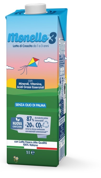 MONELLO 3 FORMULA PER LA CRESCITA A BASE DI LATTE PER BAMBINI DA 1 A 3 ANNI LIQUIDO 1 LITRO - Farmacia Del Monaco