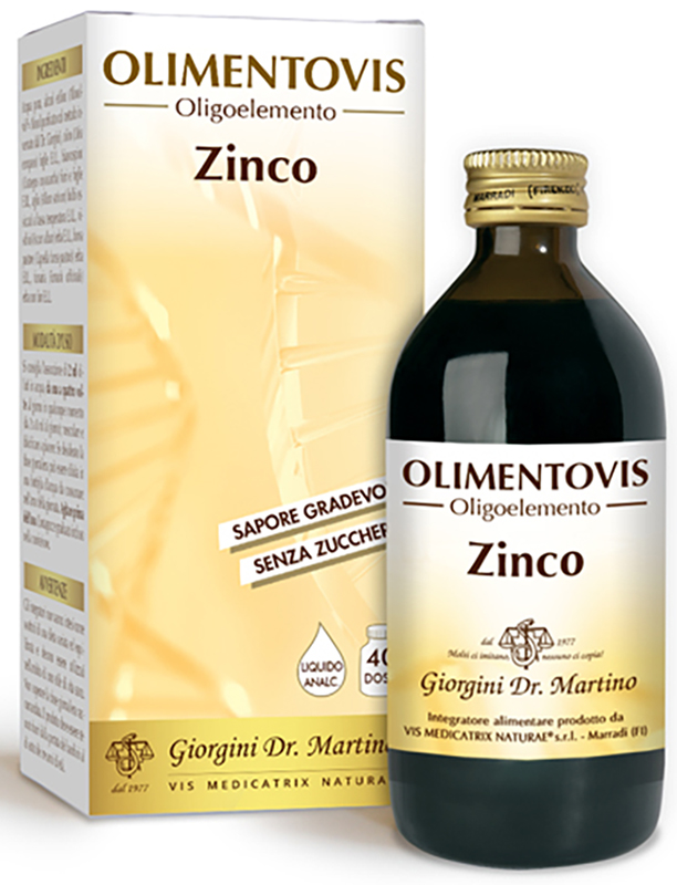OLIMENTOVIS OLIGOELEMENTO ZINCO LIQUIDO ANALCOLICO SENZA ZUCCHERI 200 ML 40 DOSI - Farmacia Del Monaco