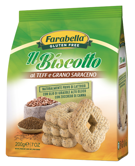 FARABELLA IL BISCOTTO AL TEFF E GRANO SARACENO 200 G - Farmacia Del Monaco