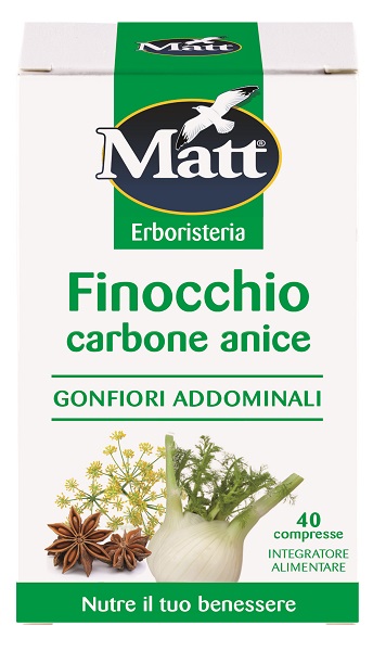 MATT ERBORISTERIA FINOCCHIO CARBONE ANICE 40 COMPRESSE - Farmacia Del Monaco