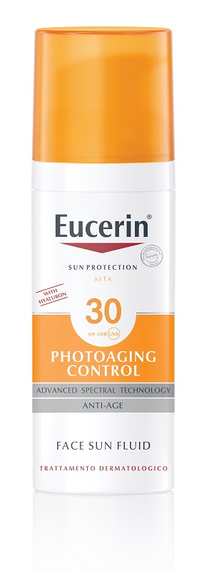 EUCERIN SUN PROTECTION SPF 30 PHOTOAGING CONTROL FACE SUN FLUID ANTI AGE 50 ML - Farmacia Del Monaco