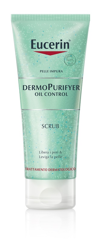 EUCERIN PELLE IMPURA DERMOPURIFYER OIL CONTROL SCRUB 100 ML - Farmacia Del Monaco