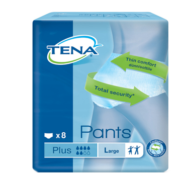 PANNOLONE PULL-UP TENA PANTS PLUS TAGLIA LARGE 8 PEZZI - Farmacia Del Monaco
