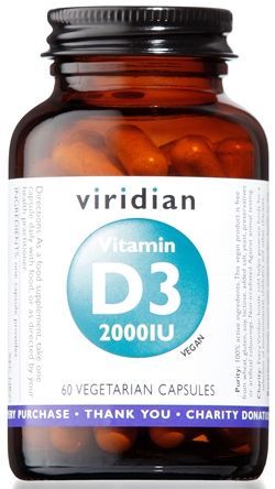 VIRIDIAN VITAMIN D3 2000IU 60CPS - Farmacia Del Monaco