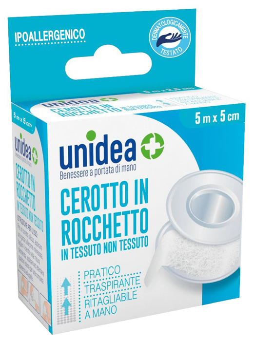 CEROTTO IN ROCCHETTO UNIDEA TESSUTO NON TESSUTO M 5X5 CM 1 PEZZO - Farmacia Del Monaco