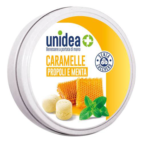 UNIDEA CARAMELLE PROPOLI E MENTA SENZA ZUCCHERO 40 G - Farmacia Del Monaco