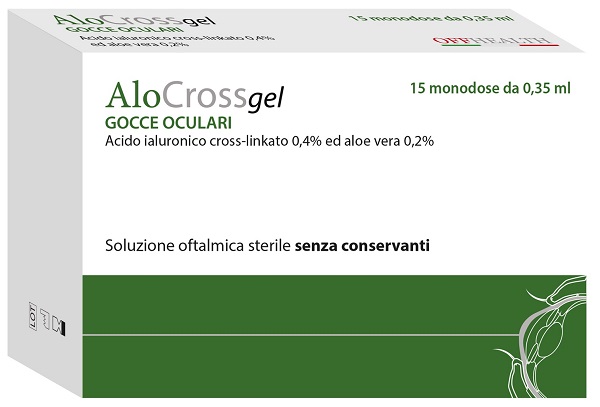ALOCROSS SOLUZIONE OFTALMICA ACIDO IALURONICO CROSS-LINKATO 0,2% E ALOE VERA 15 MONODOSE DA 0,35 ML - Farmacia Del Monaco
