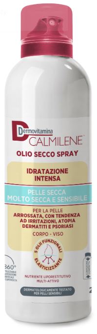 DERMOVITAMINA CALMILENE OLIO SECCO SPRAY IDRATAZIONE INTENSA PER PELLE SECCA, MOLTO SECCA E SENSIBILE 200 ML - Farmacia Del Monaco