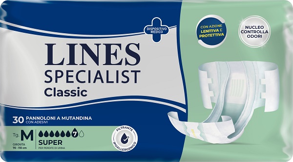 PANNOLONE A MUTANDA LINES SPECIALIST CLASSIC SUPER MM 30 PEZZI - Farmacia Del Monaco