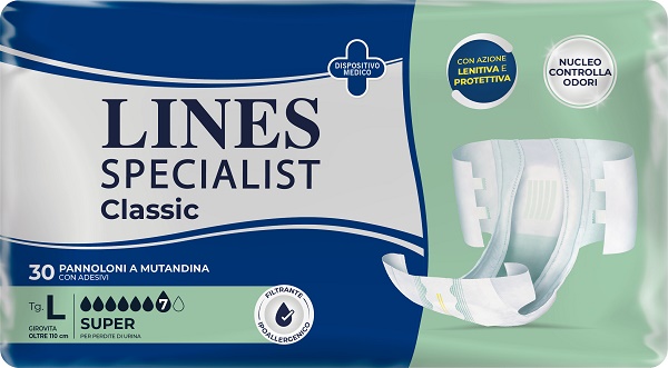PANNOLONE A MUTANDA LINES SPECIALIST CLASSIC SUPER MG 30 PEZZI - Farmacia Del Monaco