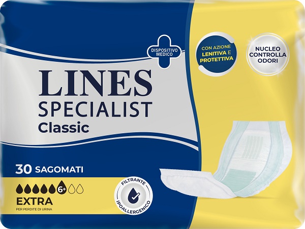PANNOLONE LINES SPECIALIST CLASSIC SAGOMATO EXTRA 30 PEZZI - Farmacia Del Monaco