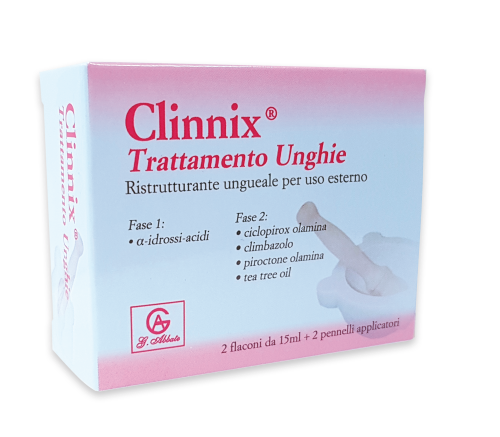 CLINNIX TRATTAMENTO UNGHIE 2 FLACONI 15 ML + 2 PENNELLI APPLICATORI - Farmacia Del Monaco