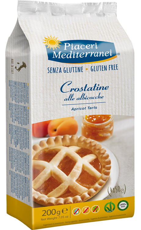 PIACERI MEDITERRANEI LE BONTA' DEL MATTINO CROSTATINE ALL'ALBICOCCA 4 X 50 G - Farmacia Del Monaco