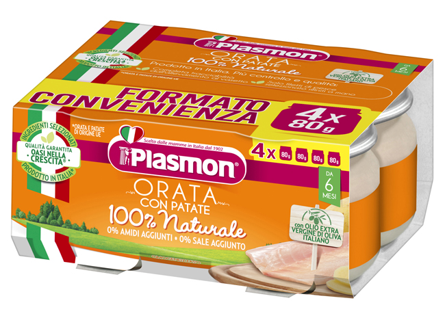 PLASMON ORATA CON PATATE 4 X 80 G - Farmacia Del Monaco
