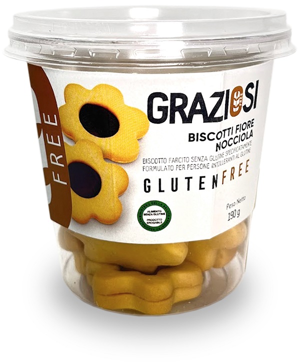 FIORE CON CREMA DI NOCCIOLA BISCOTTO 190 G - Farmacia Del Monaco