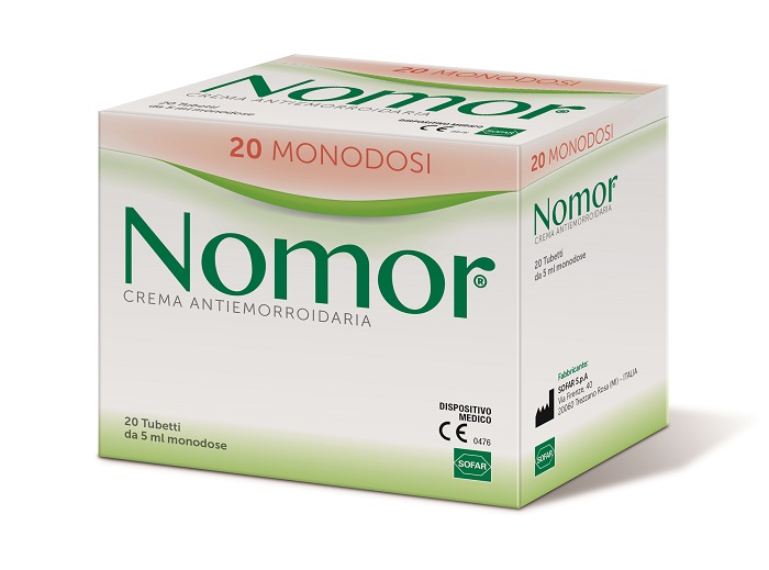 NOMOR CREMA ANTIEMORROIDARIA 20 TUBETTI MONODOSE DA 5 ML - Farmacia Del Monaco