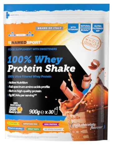 100% WHEY PROTEIN SHAKE MILK CHOCOLATE 900 G - Farmacia Del Monaco