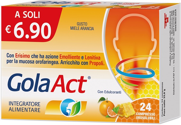 GOLA ACT MIELE ARANCIA 24 COMPRESSE OROSOLUBILI - Farmacia Del Monaco