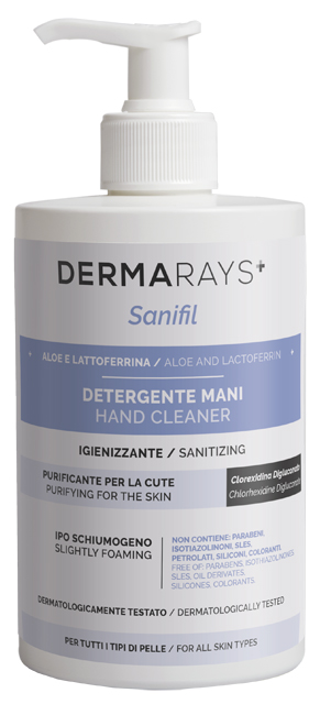 DERMARAYS SANIFIL DETERGENTE MANI IGIENIZZANTE ALOE E LATTOFERRINA 500 ML - Farmacia Del Monaco