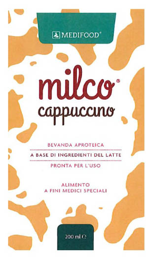 MEDIFOOD MILCO BEVANDA APROTEICA CAPPUCCINO 6 X 200 ML - Farmacia Del Monaco