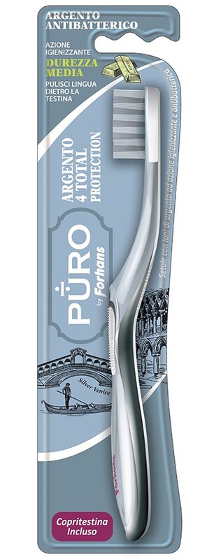 SPAZZOLINO SILVER 4 WHITE FORHANS 1 PEZZO - Farmacia Del Monaco