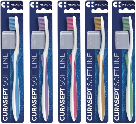 CURASEPT SPAZZOLINO SOFT MEDICAL COLORE AZZURRO - Farmacia Del Monaco
