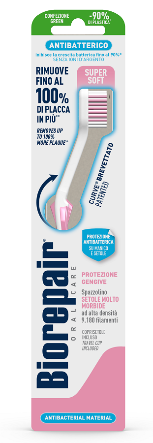 BIOREPAIR ORAL CARE ANTIBATTERICO SPAZZOLINO PIU' COMFORT PROTEZIONE GENGIVE SETOLE SUPER SOFT - Farmacia Del Monaco