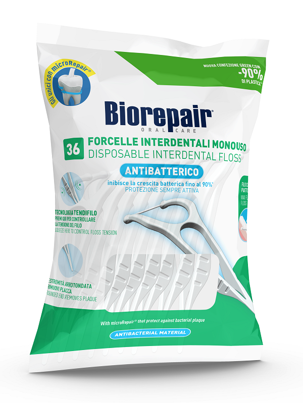 BIOREPAIR ORAL CARE ANTIBATTERICO FORCELLE INTERDENTALI MONOUSO 36 PEZZI - Farmacia Del Monaco