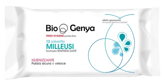 BIOGENYA FRESH HYGIENE PROTECTION 12 SALVIETTE MILLEUSI RINFRESCANTE IGIENIZZANTE - Farmacia Del Monaco