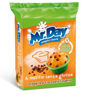 MR DAY MUFFIN SENZA GLUTINE CON PEPITE DI CIOCCOLATO FONDENTE 6 X 42 G - Farmacia Del Monaco