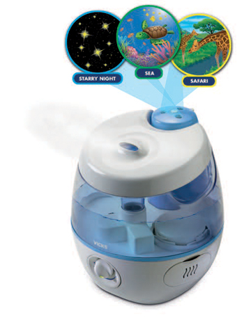 VICKS SWEETDREAMS UMIDIFICATORE A ULTRASUONI CON PROIETTORE IMMAGINI - Farmacia Del Monaco