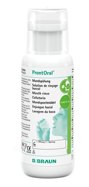 PRONTORAL SOLUZIONE PER DECONTAMINAZIONE DELLA CAVITA' ORALE E DELLA FARINGE A BASE DI POLIESAMETILENE BIGUANIDE - Farmacia Del Monaco