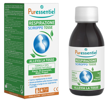 PURESSENTIEL SCIROPPO TOSSE RESPIRAZIONE DISPOSITIVO MEDICO 125 ML - Farmacia Del Monaco
