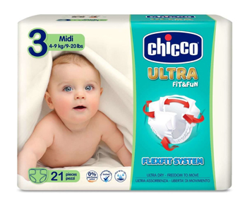 CHICCO PANNOLINO ULTRA CHICCHO MIDI 21 X 10 - Farmacia Del Monaco