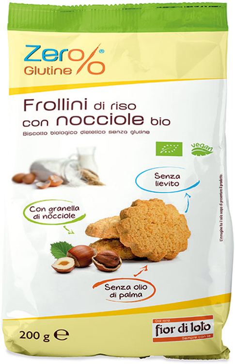 ZER%GLUTINE FROLLINI DI RISO CON NOCCIOLE SENZA GLUTINE 200 G - Farmacia Del Monaco