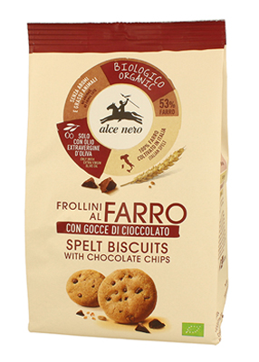 FROLLINO DI FARRO CON GOCCE DI CIOCCOLATO BIO 250 G - Farmacia Del Monaco
