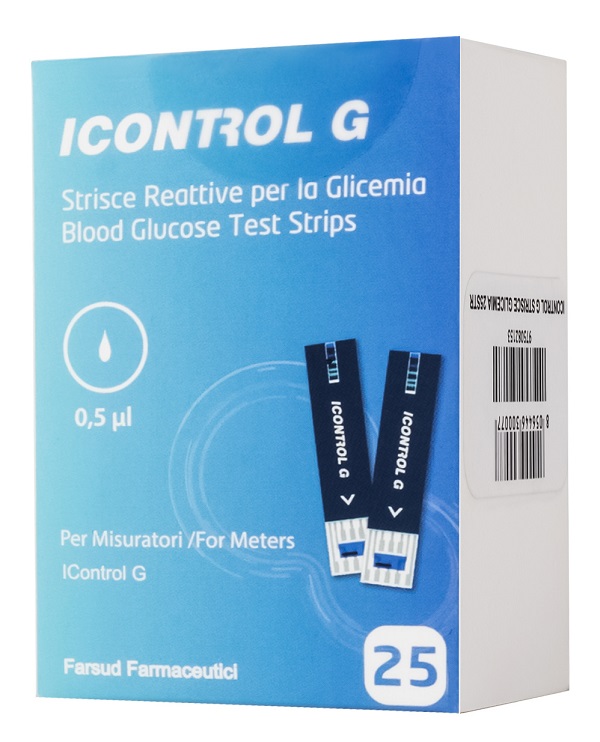 STRISCE MISURAZIONE GLICEMIA ICONTROL G 25 PEZZI - Farmacia Del Monaco