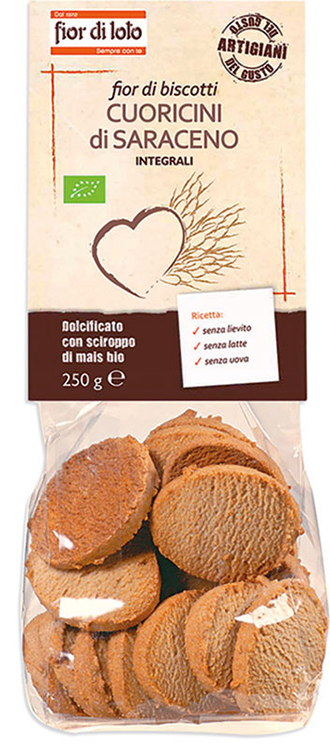 FIOR DI LOTO CUORICINI DI GRANO SARACENO INTEGRALE 250 G - Farmacia Del Monaco