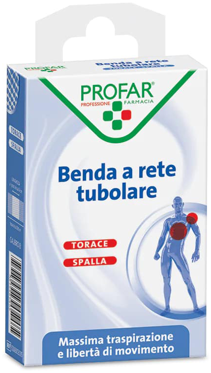 BENDA A RETE ELASTICA TORACE SPALLA 3 M TESI CALIBRO 8 PROFAR - Farmacia Del Monaco