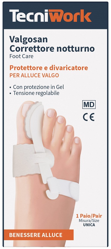 CORRETTORE NOTTURNO PER ALLUCE VALGO MISURA UNICA VALGOSAN 1 PAIO - Farmacia Del Monaco
