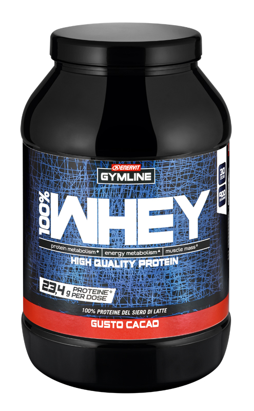 GYMLINE 100% WHEY CONCENTRATE CACAO 900 G - Farmacia Del Monaco