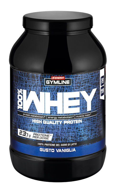 GYMLINE 100% WHEY CONCENTRATE VANIGLIA 900 G - Farmacia Del Monaco