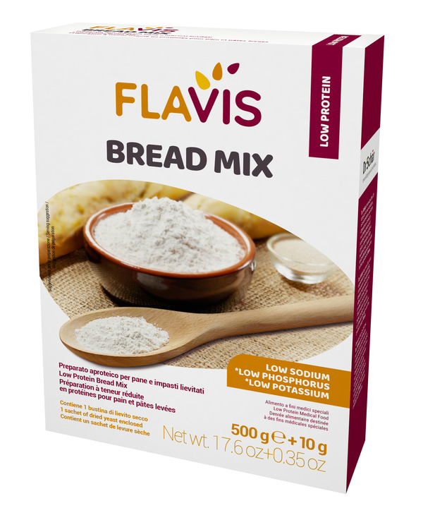 FLAVIS BREAD MIX PREPARATO PER PANE E IMPASTI LIEVITATI APROTEICI 500 G - Farmacia Del Monaco