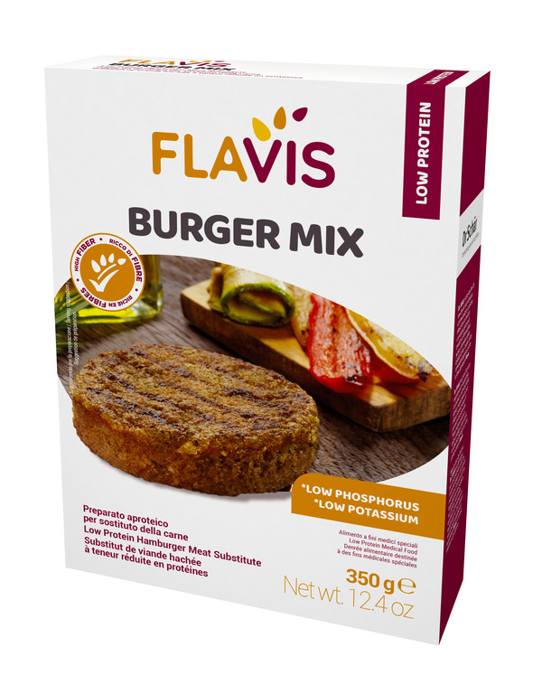 FLAVIS BURGER MIX PREPARATO APROTEICO PER SOSTITUTO DELLA CARNE 350 G - Farmacia Del Monaco