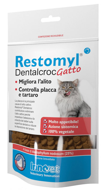 RESTOMYL DENTALCROC GATTO BUSTA 60 G - Farmacia Del Monaco